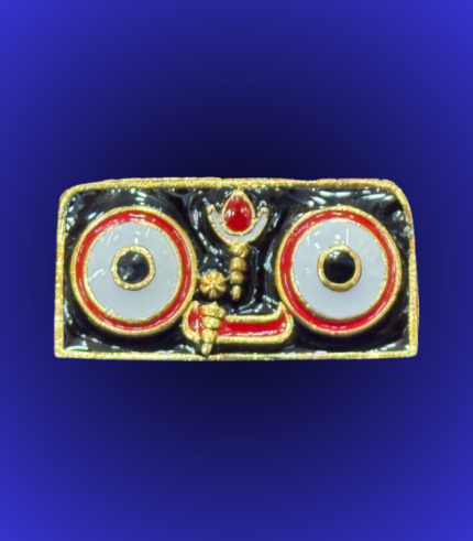 Jagannath Face Mini Wall Decor – Rectangular Hand-Painted Plaque
